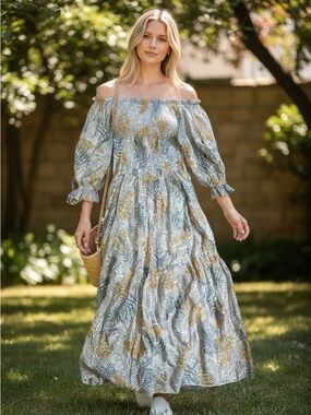 FATE Off-Shoulder Maxi Dress - Size Small